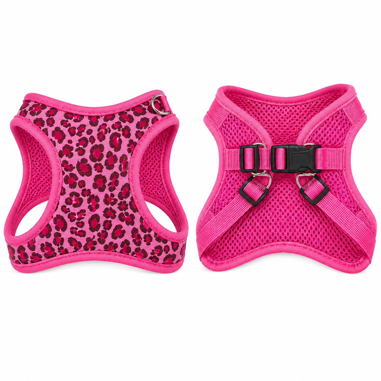 arnés perrita estampado color rosa