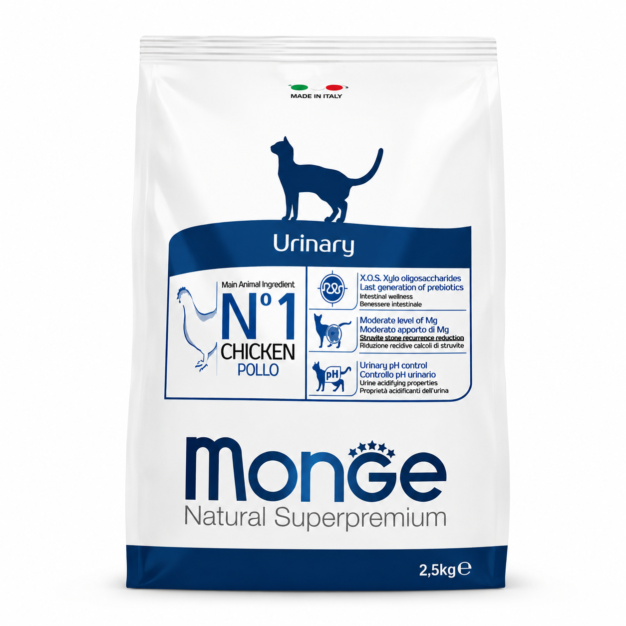 Alimento Monge medicado urinario para gatos 1.5 kilos