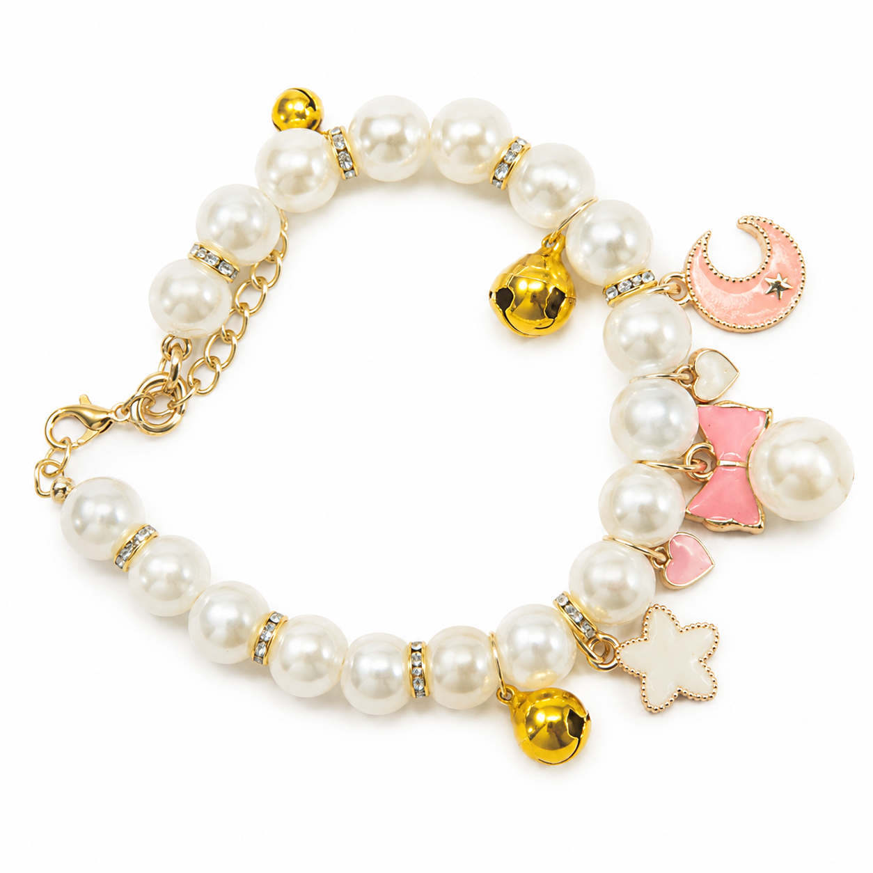 Collar para perritas de perlas.