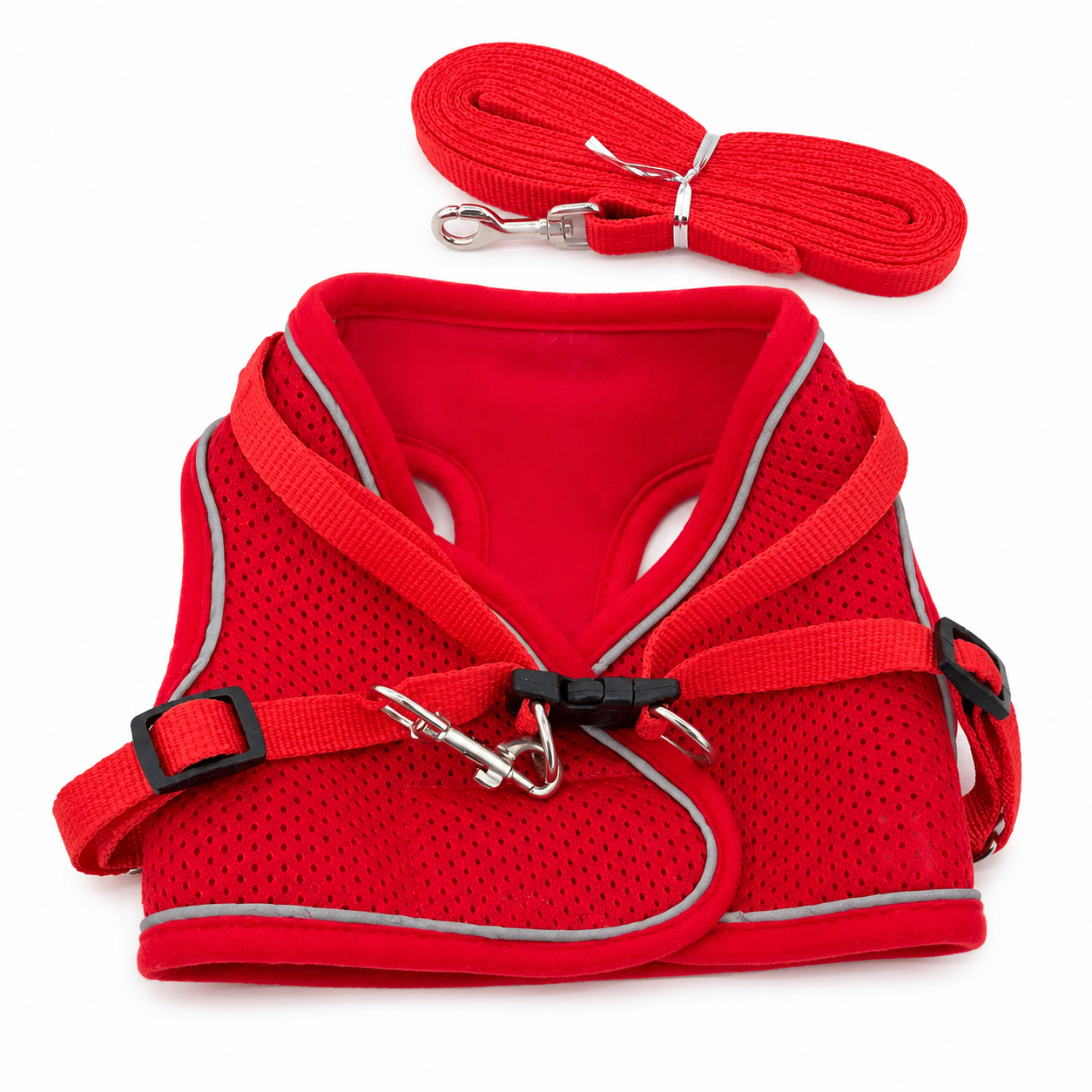 arnes de pechera talla L rojo