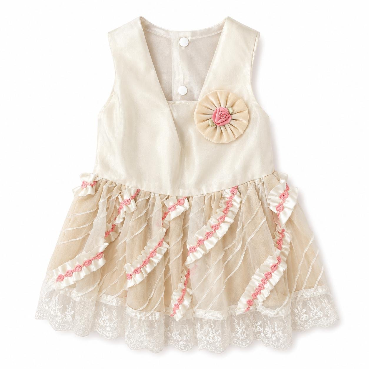 vestido color crema  talla L