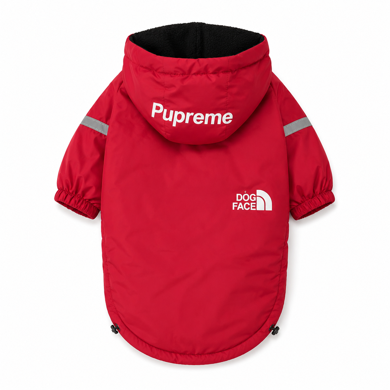 parka de color rojo the dog face talla xxl