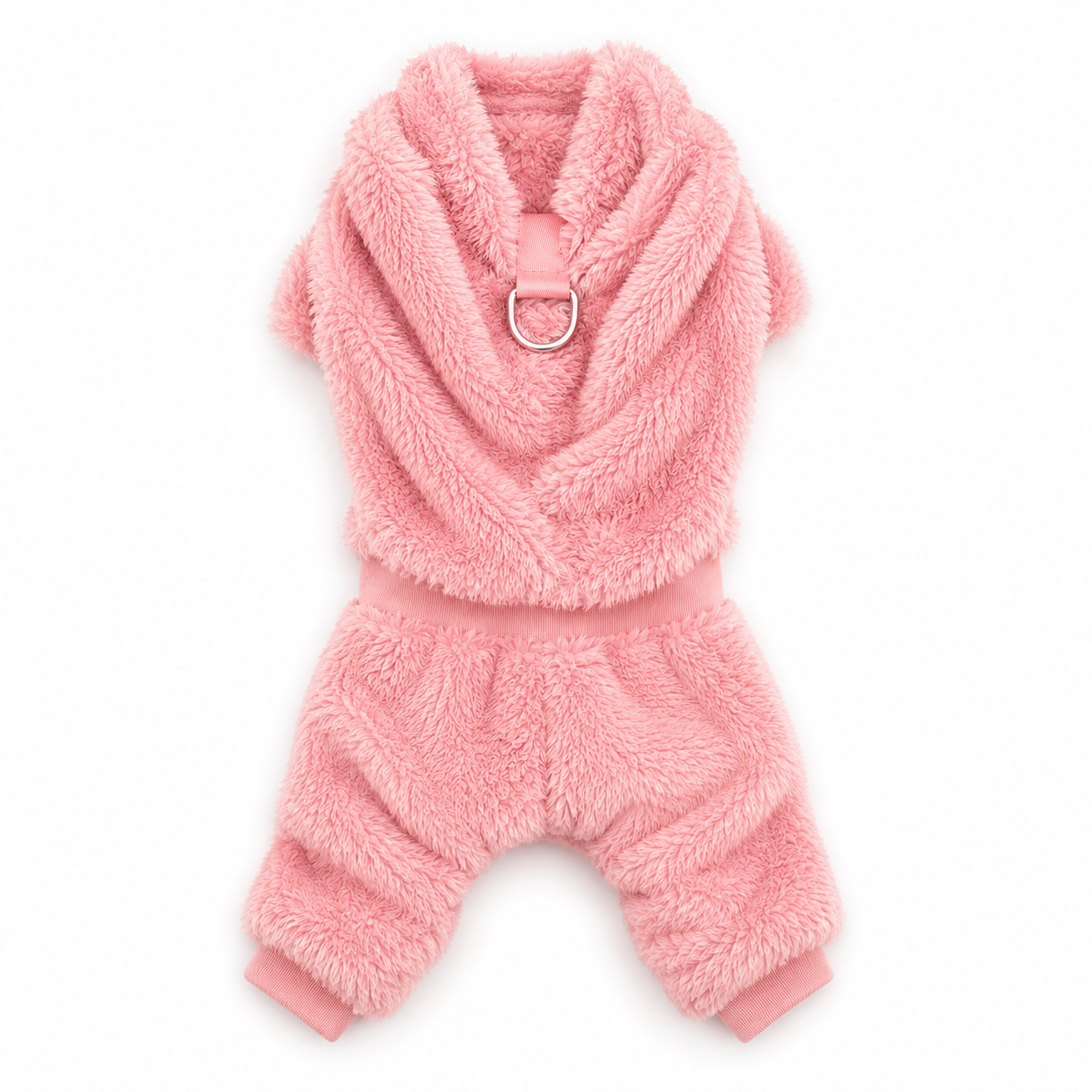 Enterito rosado peludo talla XS