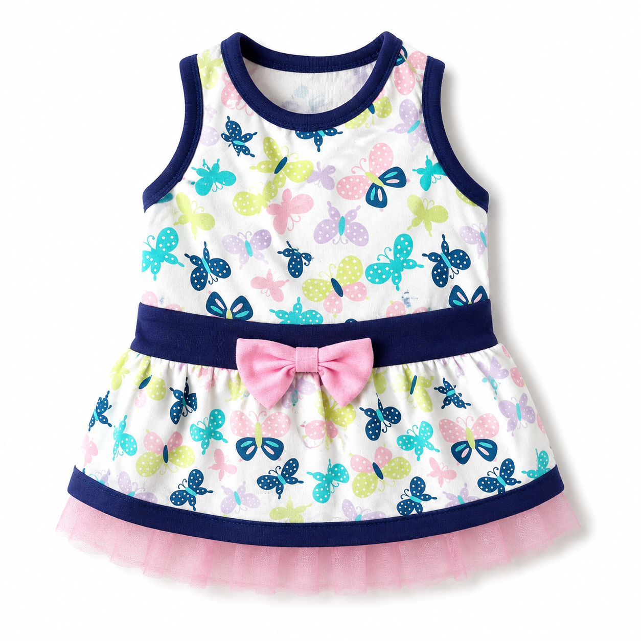 vestido de algodon diseño de mariposa talla M