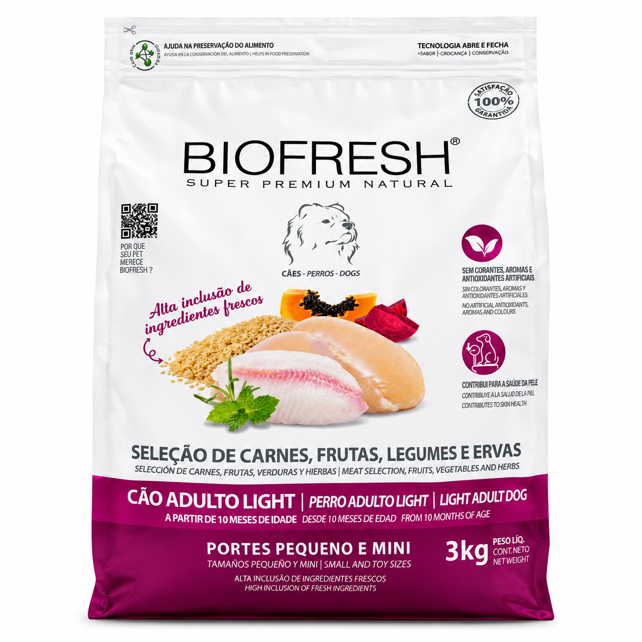 Alimento biofresh perro adulto light 3 kilos