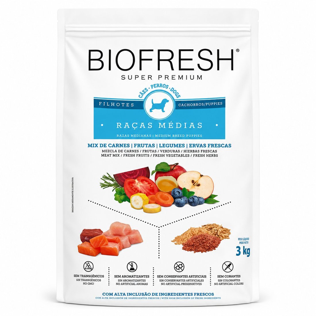 Alimento BioFresh Cachorro Raza Mediana 3kg